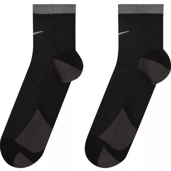 NWT Nike Spark Cushioned Ankle Black Running Socks - Picture 1 of 9